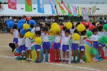 9月22日　秋晴れの中、西部小学校にて運動会が開催されました。